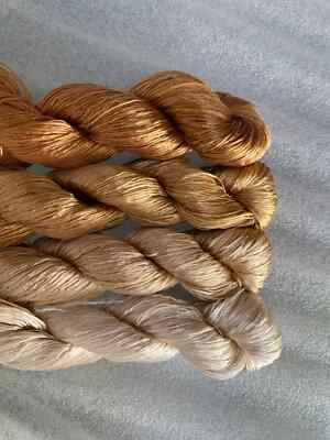 100%mulberry silk hand-dyed wrapping/velvet flower Twistless nosplit silk thread - Image 1 of 2