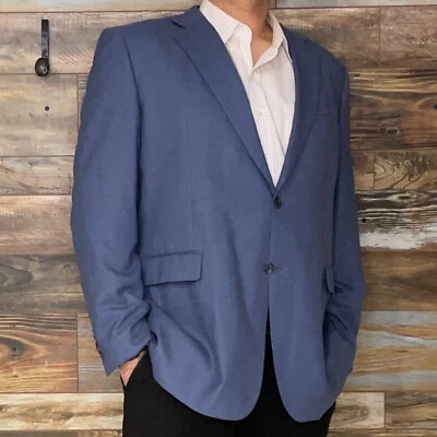 Stafford льняной смеси синий Blazer спортивная куртка размер 46L * отличное * - Изображение 1 из 4