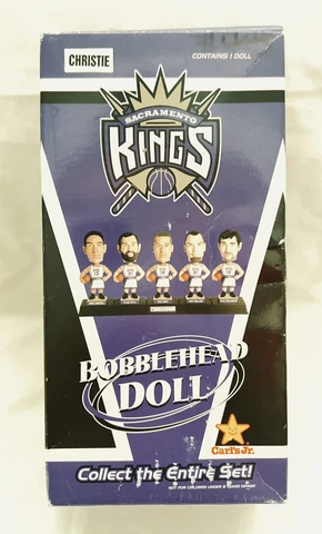 Sacramento Kings Bobblehead Doll DOUG CHRISTIE Carls Jr 2002 Promo New in Box! Cover