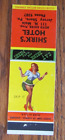 HOUSSE PIN-UP GIRLIE MATCHBOOK : SHIRK'S HOTEL JERSEY RIVE, PA MATCHCOVER -D17