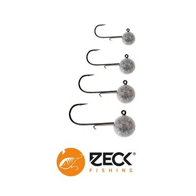 ZECK FISHING GMBH Zeck Jigköpfe Rundkopf Jighaken Gr. 2 - 4/0 mit Baitholder 5 - 28 g Jig Heads