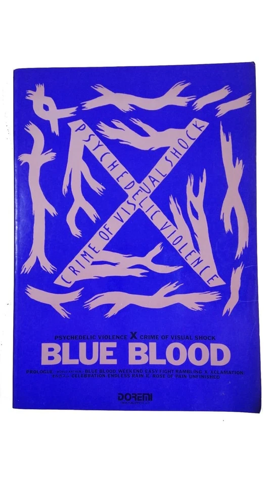 New Book X Japan Blue Blood Band Score Sheet Music Yoshiki Hide Toshi PATA Taiji - Image 1 of 3