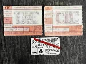 J. GEILS BAND Ticket Stub 1980 1981 1982 3pc Lot MICHIGAN Cobo Arena Pine Knob - Picture 1 of 5