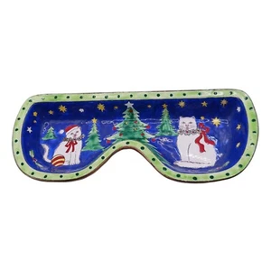 VTG Kelvin Chen CATS Collectible Enameled Eyeglass Holder 2002 Trinket Dish - Picture 1 of 3