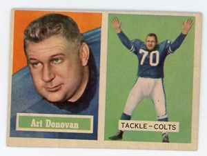 1957 Topps Art Donovan #65 Colts en muy buen estado - Imagen 1 de 1