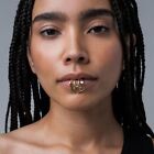 Gothic Gifts Geometric Metal Lipring Beast Tooth Lip Ring No Piercing Lip Clip