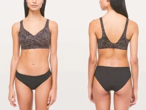 Lululemon Like Nothing Bra Lacescape Spanish Rose Black RRP $68 W2AVWS - Picture 1 of 10