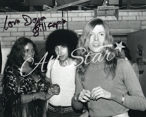 DANA GILLESPIE - Pictured with David Bowie Signed Photograph ASA04 Cover