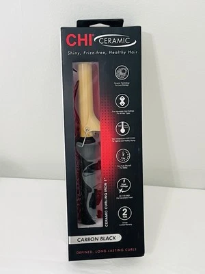 CHI Ceramic Tourmaline 1" Curling Iron Carbon Black Brand New Sealed - Image 1 of 4