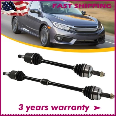 Pair For Honda Civic Auto CVT Trans 2016-2021 Front CV Axle Joint Shaft Assembly - Image 1 of 4