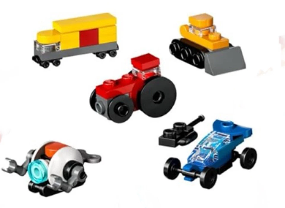 Lego Tiny Set Truck Tractor Bulldozer Race Car from: Advent Calendar NEW #60475 - Image 1 of 3