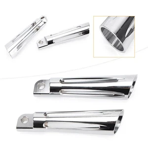 For Harley Touring Road King 1991-15 Chrome Front Foot Pegs & Pedal Pads - Picture 1 of 7