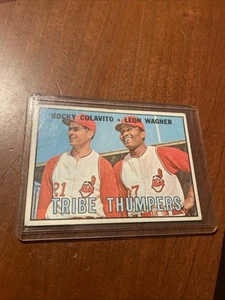 1967 Topps-Tribe Thumpers Rocky Colavito/Leon Wagner #10 Cleveland  Indians - Picture 1 of 2