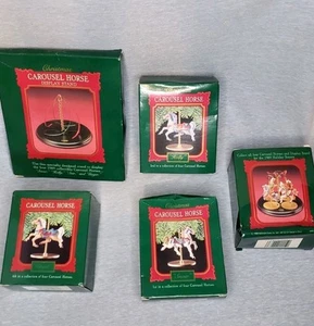 PUNZE Set KARUSSELL PFERD Weihnachtsschmuck Aufsteller 1989  - Bild 1 von 9