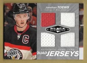 Jonathan Toews 2010-11 Upper Deck Black Diamond Game Used Jersey Relic #QJ-TO - Bild 1 von 2