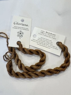 Gloriana 12 Strand Silk Floss For Needlework-2 Skeins/6 Yds Each- BIRCH BROWN - Image 1 of 2