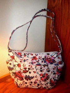 Vera Bradley Shoulder Bag Pocket Book Reb Blue Lavender Flowers NWOT - Picture 1 of 10