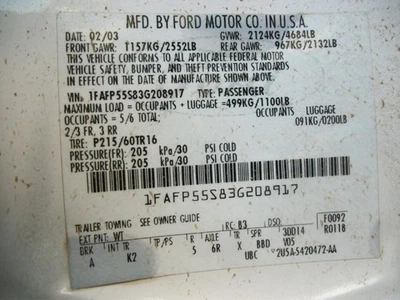 Ventilador de refrigeración del motor izquierdo usado motor se adapta a: conjunto de ventilador Ford Taurus 2003 grado izquierdo Foto 1 de 4