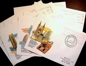 43838 BRAZIL - The complete set of 10 agencies - FDC's FRAMA label # 3 - - Picture 1 of 11