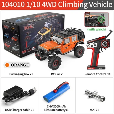 WLtoys 104010 1:10 RC Climbing Car 4WD 2.4G 3CH Off-Road Remote Control Brushed - Image 1 of 4