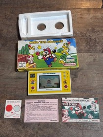 Nintendo Game & Watch Mario the Juggler Tested Working Box Manual Japan Vintage