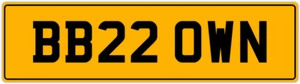 1 BROWN BB22 OWN PRIVATE REGISTRATION CAR NUMBER PLATE BEN TOM MAT DAN EVE JEN - Picture 1 of 9