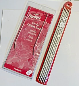 Aero Double Point Needles 4.5 Susan Bates Circular Needle 2.25 mm/24 (Lot of 2) - Picture 1 of 2