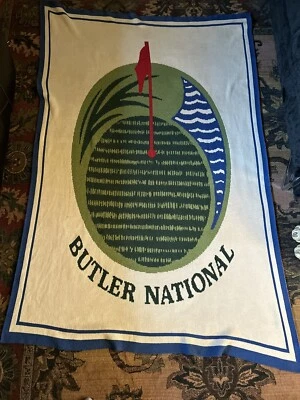 Manta de golf pesada grande Butler National vintage 72 x 48 Foto 1 de 4