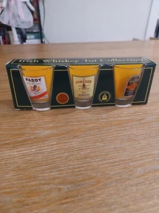 Irish Whiskey Tot Collection Jameson Bushmills John Power & Son  3 shot glasses - Picture 1 of 6