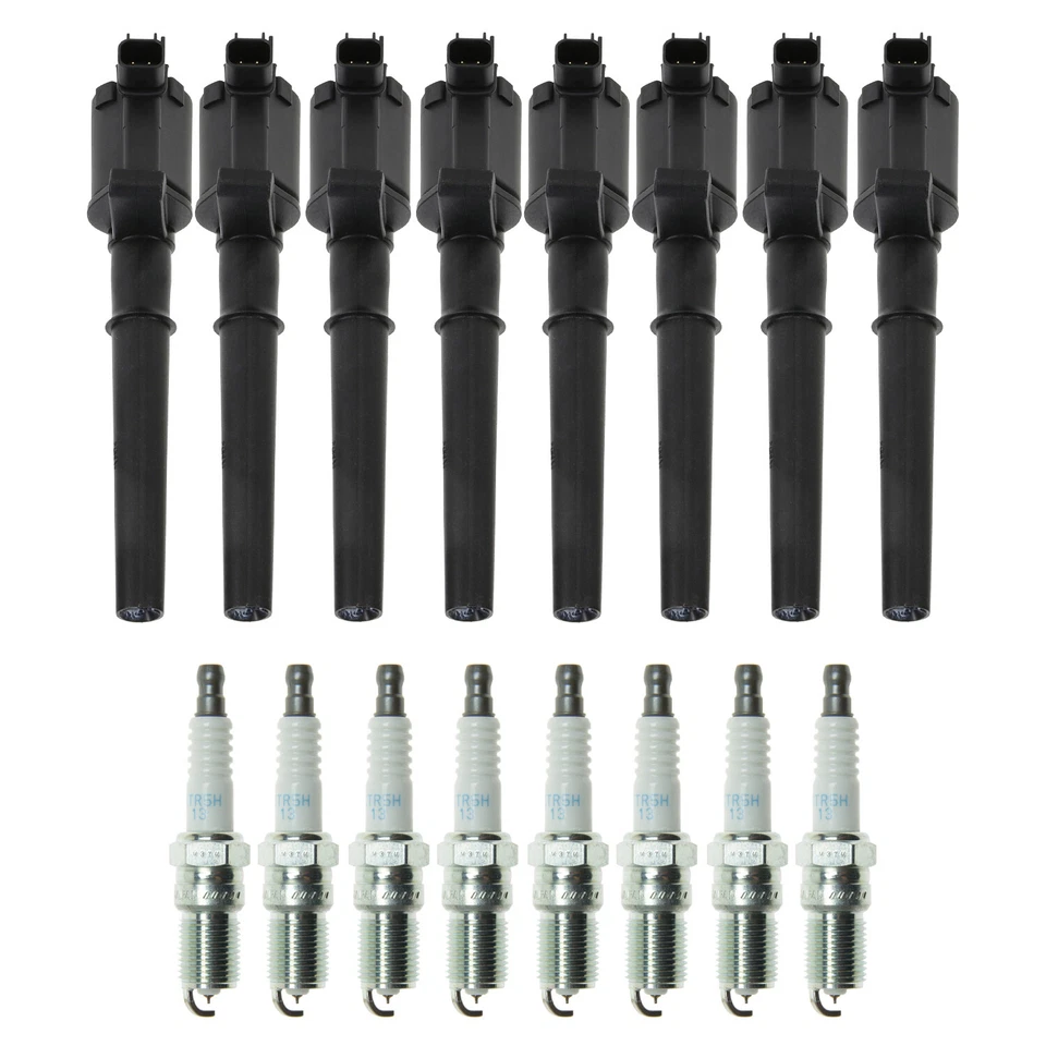 Bosch 8 Ignition Coil NGK 8 Laser Iridium Spark Plug Kit For Mustang MarkVIII V8 - Image 1 of 1