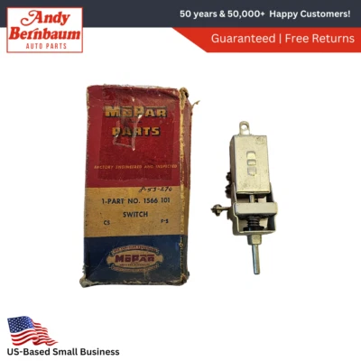 Interruptor de faros para camioneta Dodge 1954-1956 con interruptor de luz de instrumento 1566101 NOS Foto 1 de 4