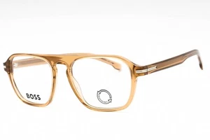 New Hugo Boss HG 1510 010A 00 Square Crystal Beige Eyeglasses Authentic - Picture 1 of 4