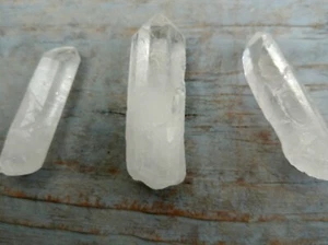 3 Natural Quartz Crystal Points Clear Stone Assorted Mix Sizes Large 1.3-2.3"  - Bild 1 von 2