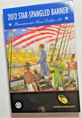 2012 Star Spangled Banner Bicentennial US Mint 90% Silver Dollar Set - Prestine - Image 1 of 4
