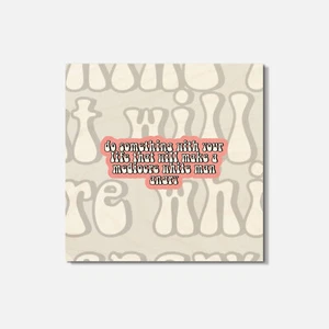 Posavasos cuadrados de madera Do Something With Your Life de 4"" X 4"" - Imagen 1 de 3