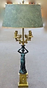 Neoclassical TABLE LAMP Figural Candelabra. Classical Greek Female Figure. Works - Picture 1 of 12