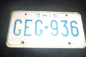 Ohio License Plate 1980’s GEG936 - Picture 1 of 2