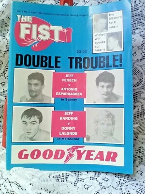 1 X BOXING MAGAZINE THE FIST PUB APRIL 1990 50 PAGES  AUSTRALIAN  - Image 1 of 3