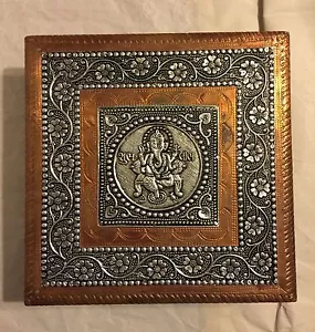 Vintage Diwali Dose Metall/Kupfer Deko Schmuckschatulle, Trockenobstschatulle, Schmuckschatulle - Bild 1 von 12