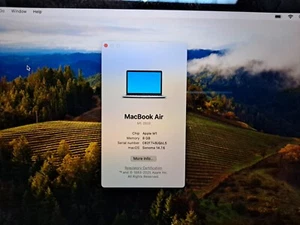 Apple Macbook Air M1 2020 | A2337, 512 GB SSD, 8 GB RAM, 13 pollici - grigio Sonoma - Foto 1 di 12