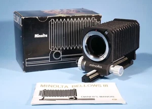 Minolta Bellows III * fotocamere reflex Minolta MD MC SR * come nuove e imballate - Foto 1 di 2