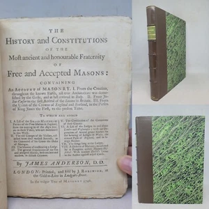 History and Constitutions of Freemasonry 1746 ~ Extremely Rare ~ Occult - Picture 1 of 12