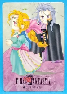 Celes & Setzer No. 77 Final Fantasy VI Carddass 1995 Bandai Retro F/S Japan Card - Picture 1 of 12