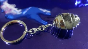 Portachiavi SEPTARIA Spirale RAME bagnata ARGENTO chrakra PACE zodiaco FOSSILE - Imagen 1 de 5
