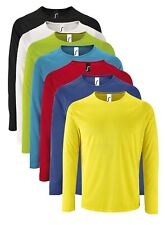 SOLS Sporty Long Sleeve Performance Breathable Polyester Tee T-Shirt