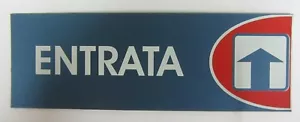 Signage plate adhesive vinyl sign X entrance door exit 6x18 cm - Picture 1 of 2