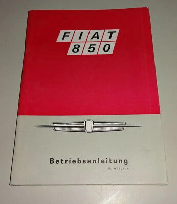 Manual de instrucciones / Manual Fiat 850 Super Stand 06/1968 Foto 1 de 3