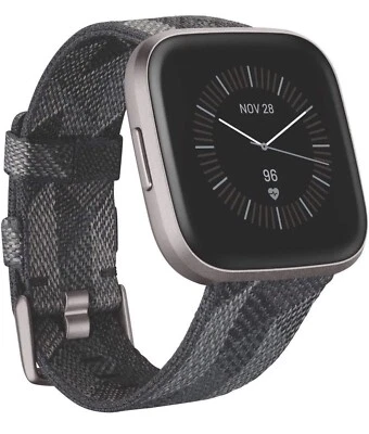 Fitbit Versa 2 Special Edition 40mm Mist Gray Aluminum Case and Smoke Woven Band - Image 1 of 4