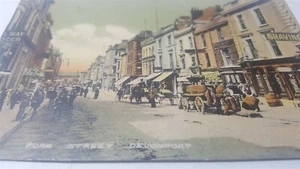 Vintage 1910er Fore Street Devonport Plymouth England Straßenansicht Postkarte P11 - Bild 1 von 3