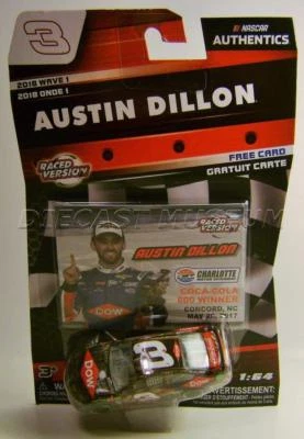 Austin Dillon #3 Dow versión de carrera onda 1 NASCAR Authenticics diecast 2018 Foto 1 de 2